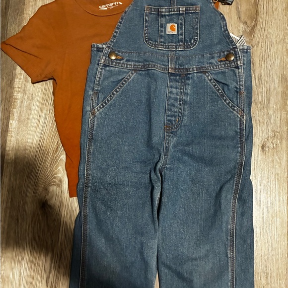 Carhartt Brown Tee with Blue Trim - Picture 4 of 6